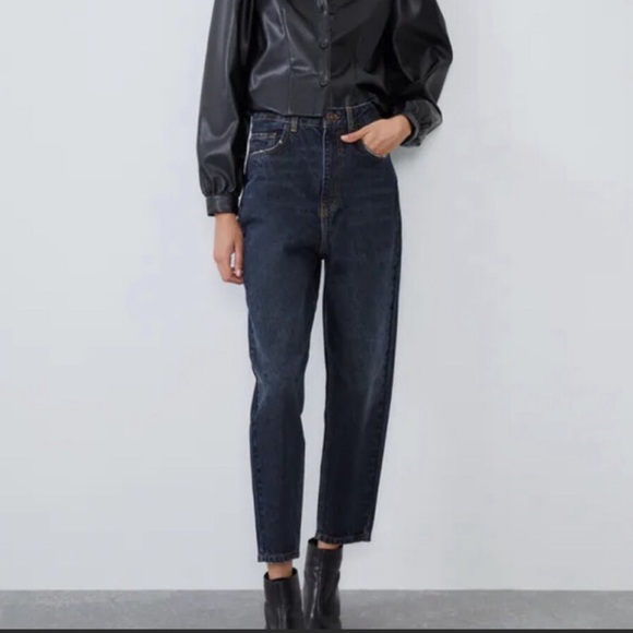 Zara Jeans Zara High Rise Barrel Jeans Poshmark
